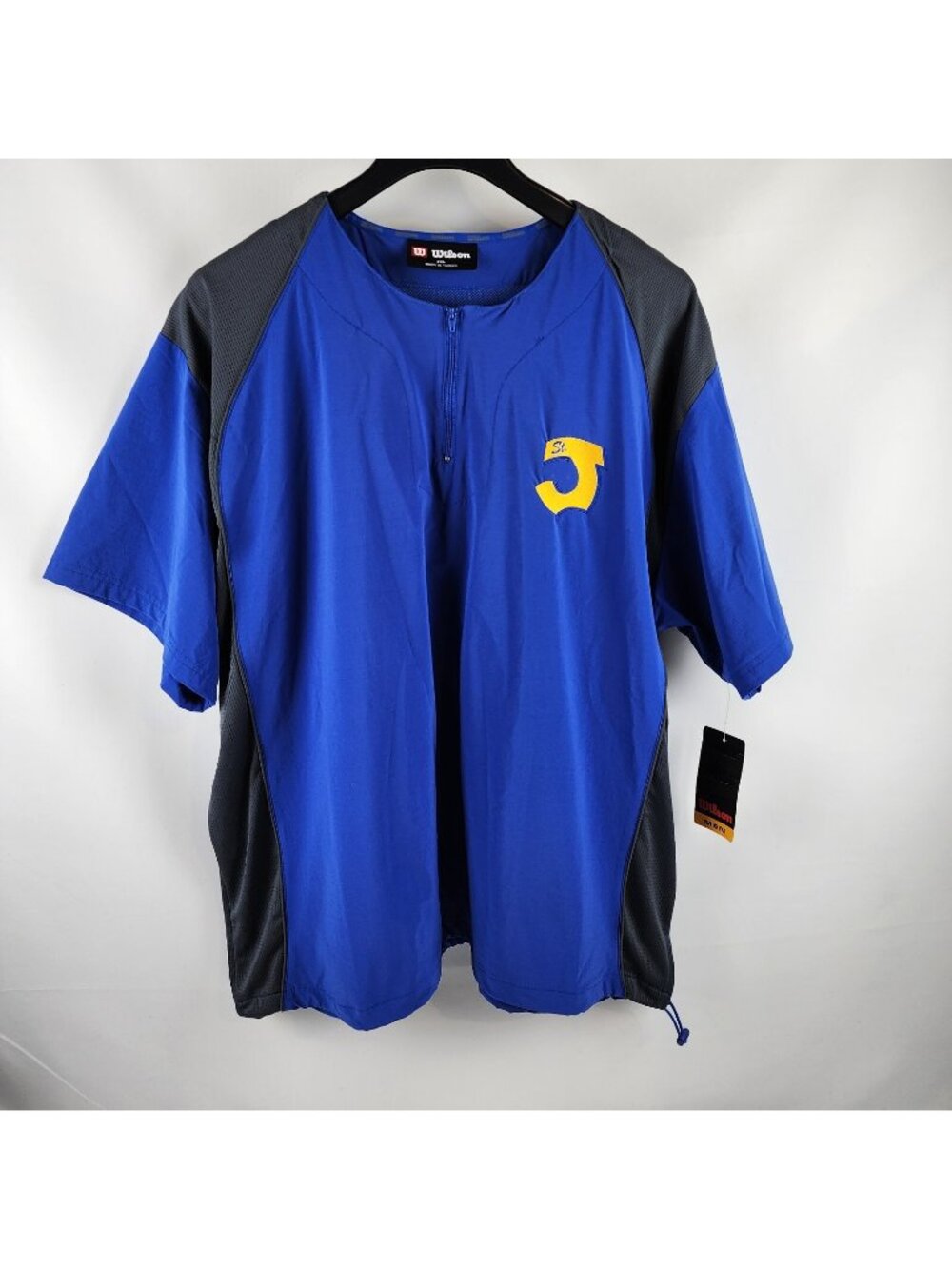 Wilson Shirt Jacket Mens 2XL Pullover 1/4 Zip Nylon Blue NWT